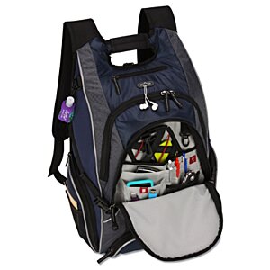 Additional Image 5 - a blue backpack with a cap inside