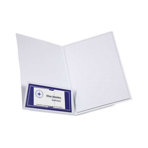 Additional Image 2 - a white folder with a blue label