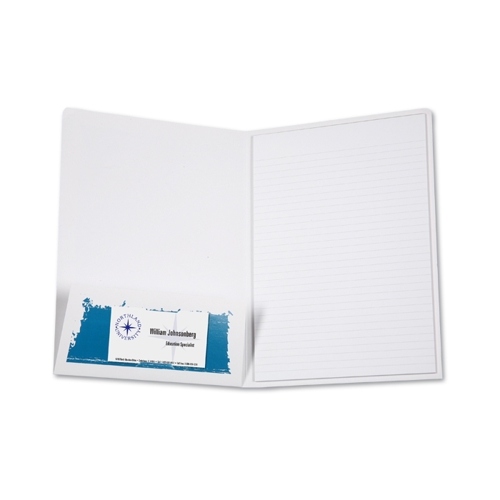 Additional Image 1 - a white folder with blue labels