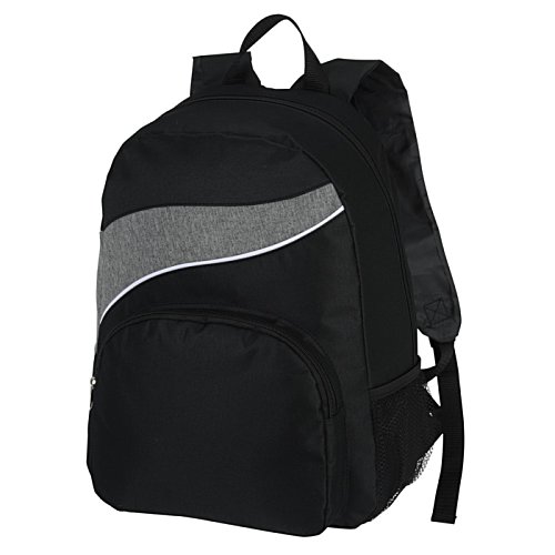 Additional Image 3 - a black backpack with a grey stripe