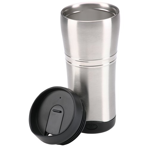 Additional Image 1 - a silver and black coffee mug
