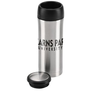 Additional Image 1 - a silver and black thermos