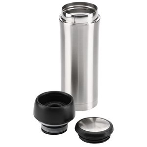 Additional Image 2 - a silver and black thermos