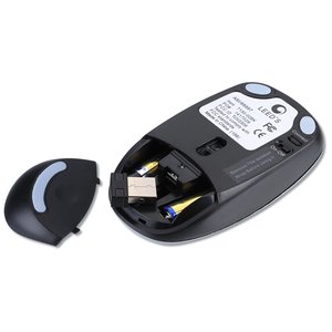 Additional Image 1 - a black computer mouse with a white cover