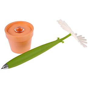 Additional Image 1 - a green pen and a small orange cup