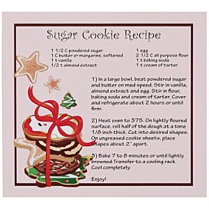 Additional Image 3 - a white card with a picture of a christmas tree and a red ribbon