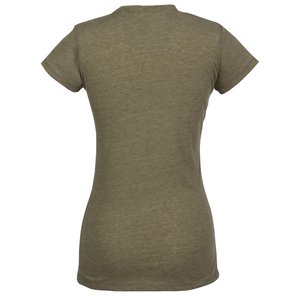 Additional Image 1 - a back view of a brown shirt