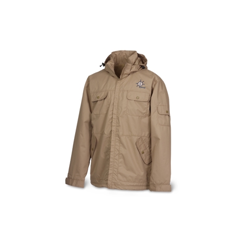 Additional Image 2 - a tan jacket with a hood