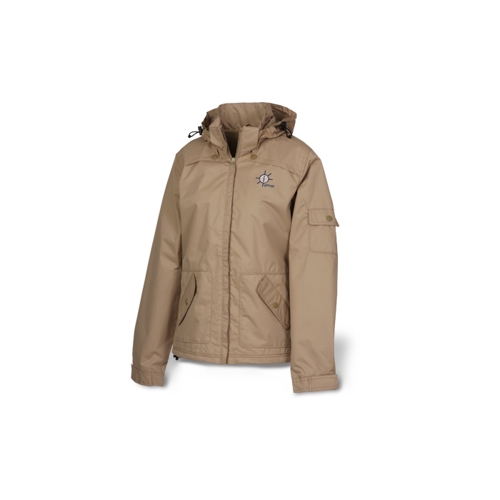 Additional Image 1 - a tan jacket with a hood