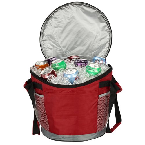 Additional Image 2 - a red cooler with a lid open
