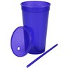 View Image 3 of 3 of Stadium Cup with Lid & Straw - 32 oz. - Jewel - 24 hr