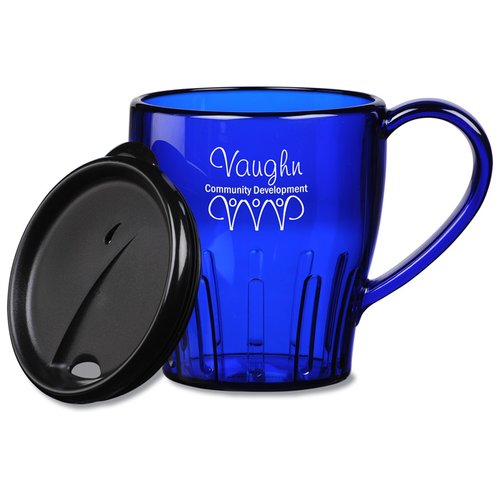 Additional Image 1 - a blue cup with a black lid