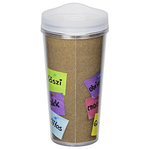 Additional Image 3 - a brown cup with a white lid