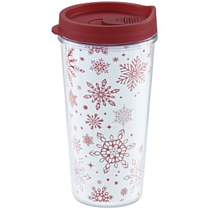 Additional Image 2 - a white and red tumbler with a red lid
