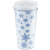 Additional Thumbnail Image 3 - a white and blue tumbler with a lid