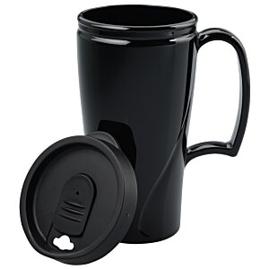 Additional Image 2 - a black coffee mug with a handle