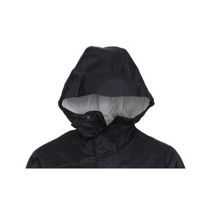 Additional Image 1 - a black hooded jacket with a white background