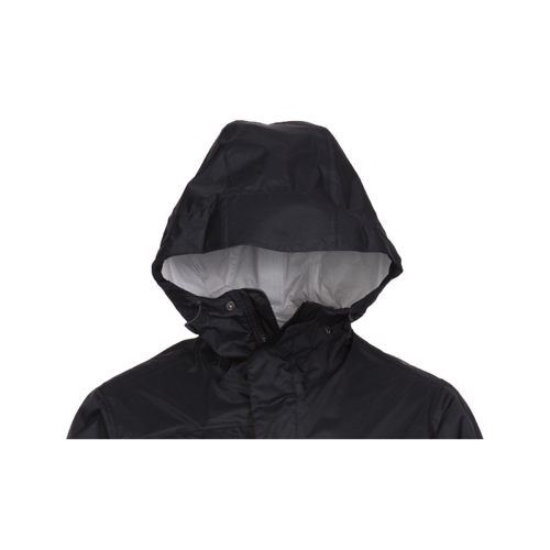 Additional Image 1 - a black hooded jacket with a white background