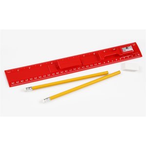 Additional Image 1 - a red ruler and yellow pencils