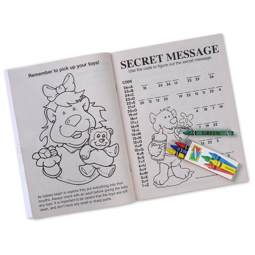 Additional Image 1 - a coloring book with a pencil and eraser