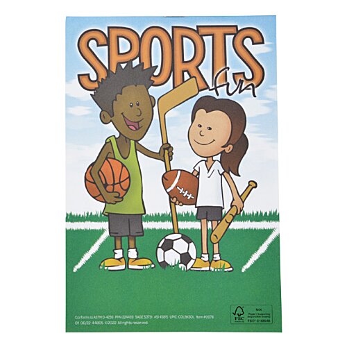 Additional Image 2 - a poster of kids holding basketballs and a football ball