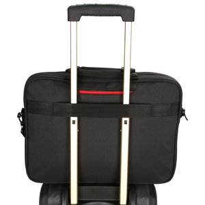 Additional Image 3 - a black suitcase with silver handles