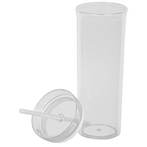 Additional Image 1 - a plastic cup with a straw