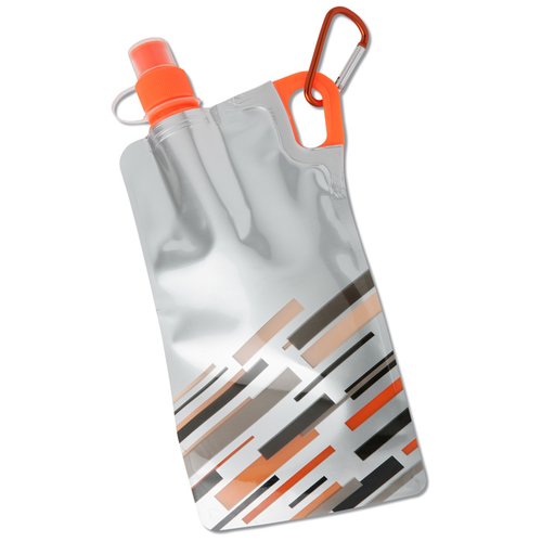 Additional Image 3 - a white and orange bag with orange handles