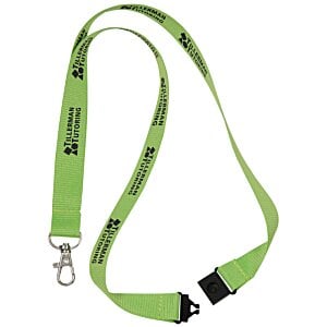 Additional Image 1 - a green lanyard with a snap hook