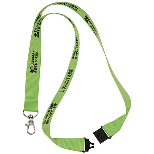 Additional Image 1 - a green lanyard with a snap hook