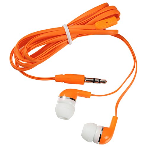 Additional Image 1 - a pair of orange earbuds