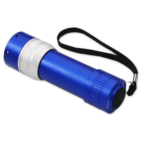 Additional Image 1 - a blue flashlight with a strap