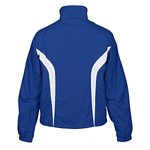 Additional Image 1 - a blue jacket with white stripes