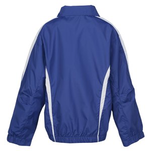 Additional Image 1 - a blue jacket with white stripes