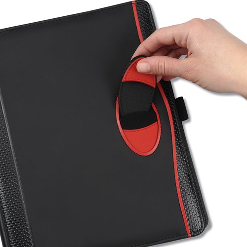 Additional Image 4 - a hand holding a black and red folder