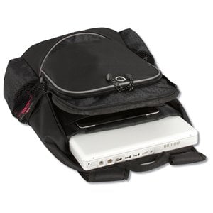 Additional Image 2 - a black backpack with a white object in it