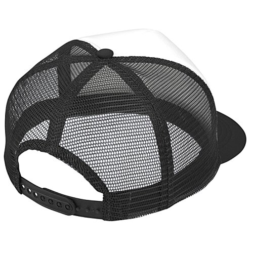 Additional Image 1 - a blue mesh hat with a blue circle