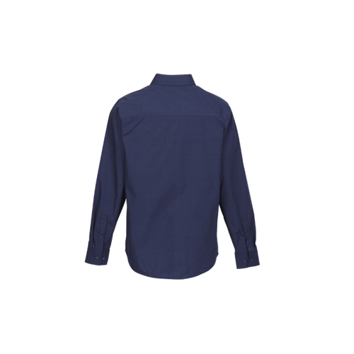 Additional Image 1 - a back view of a blue shirt