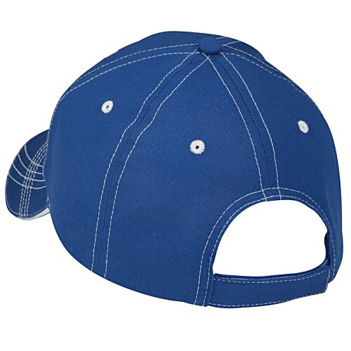 Additional Image 1 - a blue hat with white stitching