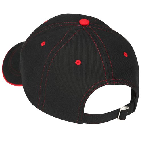 Additional Image 1 - a black hat with red dots
