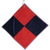 View Image 2 of 2 of Two-Tone Flag Golf Towel w/Grommet - Closeout
