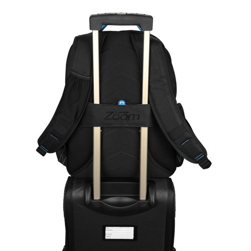 Additional Image 2 - a black suitcase with silver handles
