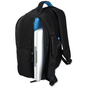 Additional Image 3 - a black backpack with a white stripe