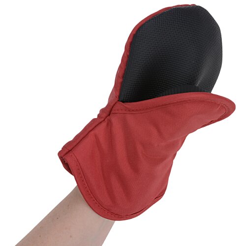 Additional Image 1 - a hand holding a red oven mitt
