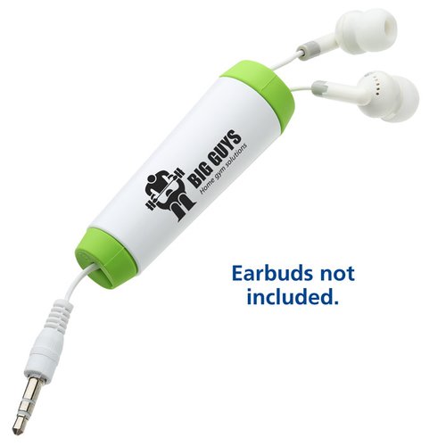 Additional Image 3 - a white and green device with white earbuds