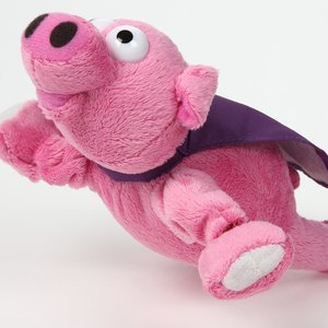 Additional Image 3 - a pink stuffed animal with a cape