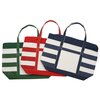 View Image 3 of 3 of Canvas Nautical 18 oz. Zip Top Tote - 14" x 24" - 24 hr