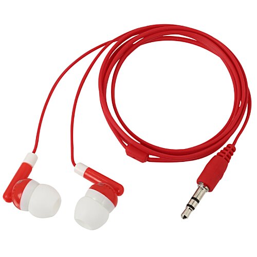 Additional Image 2 - a red earbuds with a wire