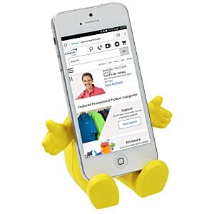 Additional Image 1 - a white cell phone with yellow legs