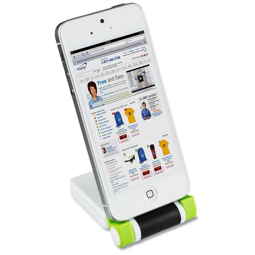 Additional Image 4 - a white cell phone with green accents